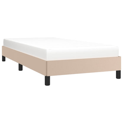 Estrutura de cama 90x200 cm couro artificial cappuccino