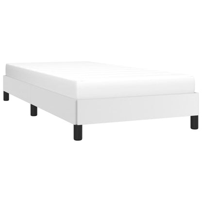 Estrutura de cama 100x200 cm couro artificial branco