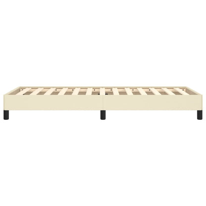 Estrutura de cama 100x200 cm couro artificial cor creme