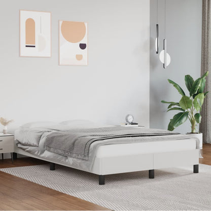 Estrutura de cama 120x200 cm couro artificial branco