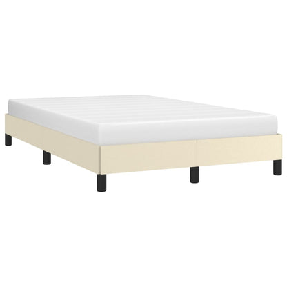 Estrutura de cama 120x200 cm couro artificial cor creme