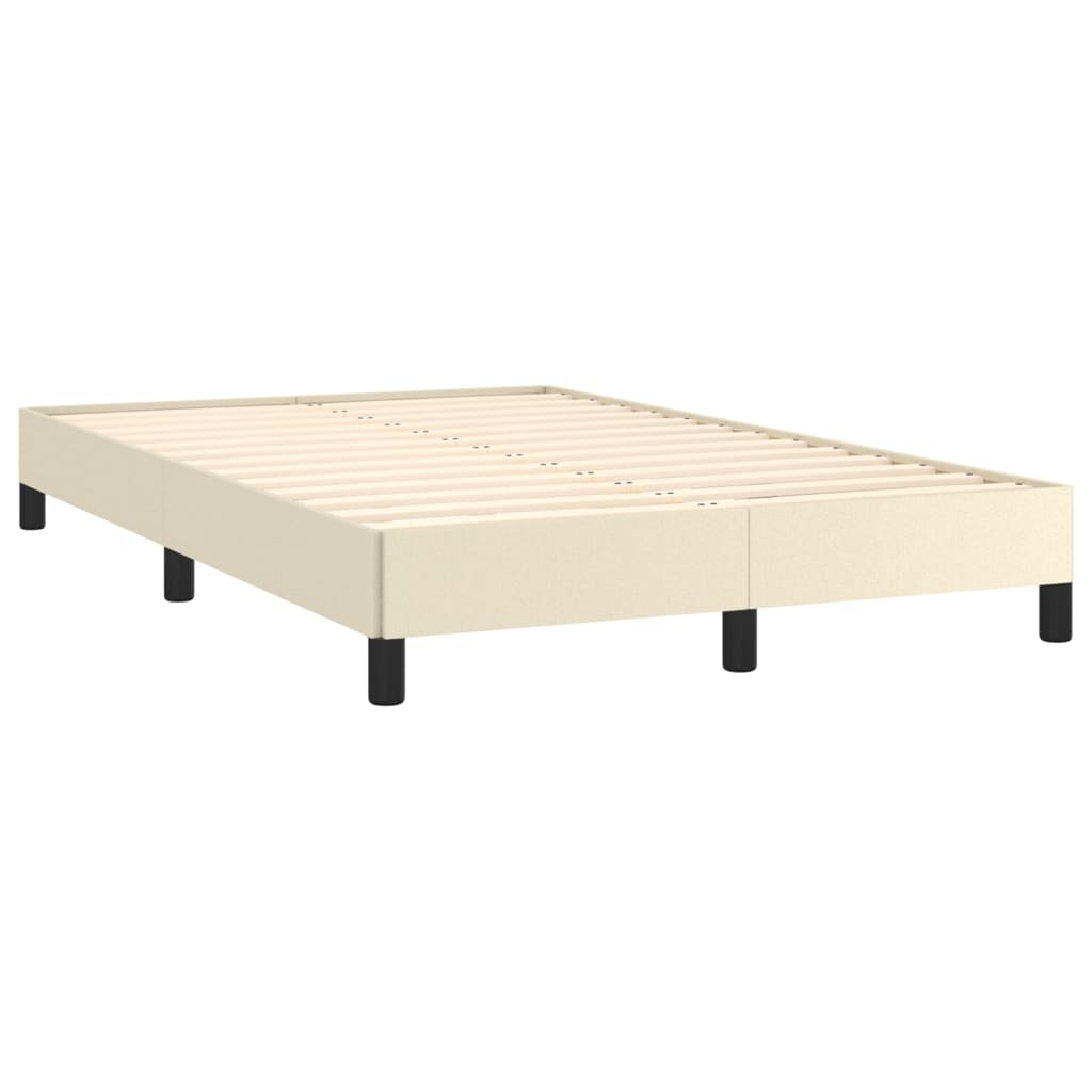 Estrutura de cama 120x200 cm couro artificial cor creme