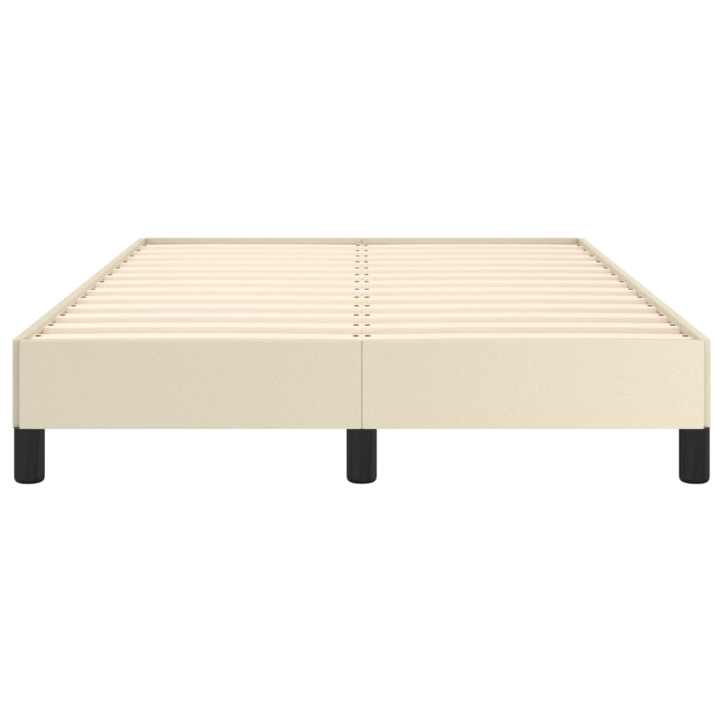 Estrutura de cama 120x200 cm couro artificial cor creme