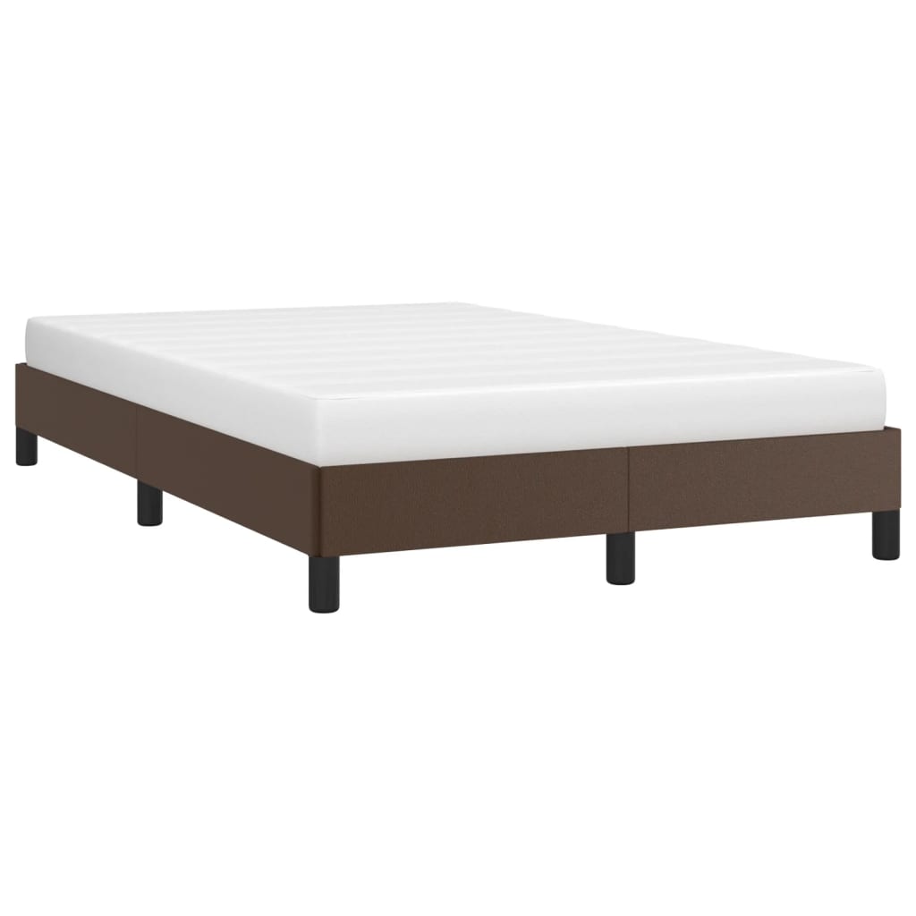 Estrutura de cama 120x200 cm couro artificial castanho