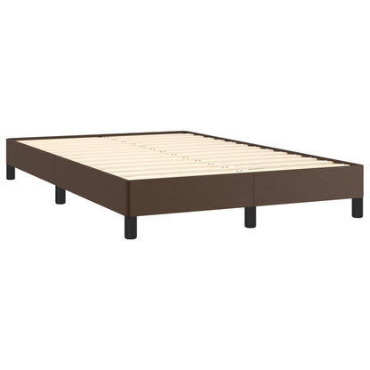 Estrutura de cama 120x200 cm couro artificial castanho