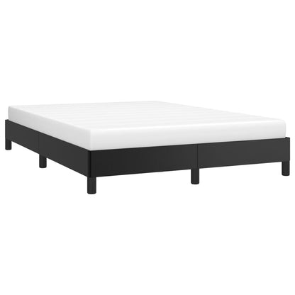 Estrutura de cama 140x190 cm couro artificial preto