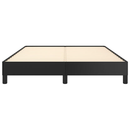 Estrutura de cama 140x190 cm couro artificial preto