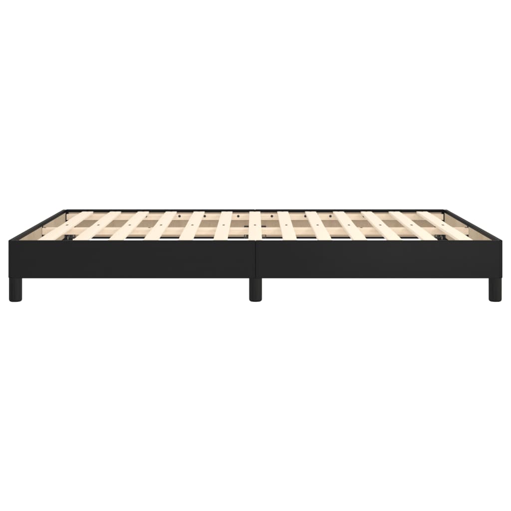 Estrutura de cama 140x190 cm couro artificial preto