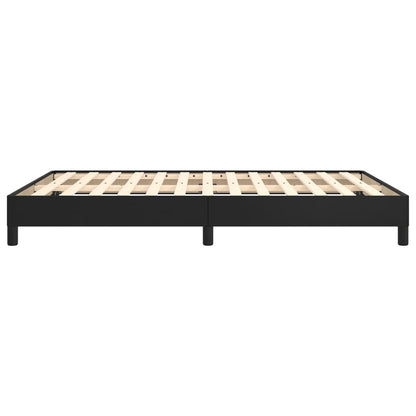 Estrutura de cama 140x190 cm couro artificial preto