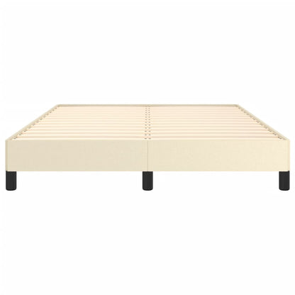 Estrutura de cama 140x190 cm couro artificial cor creme