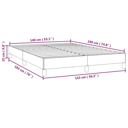 Estrutura de cama 140x190 cm couro artificial cor creme