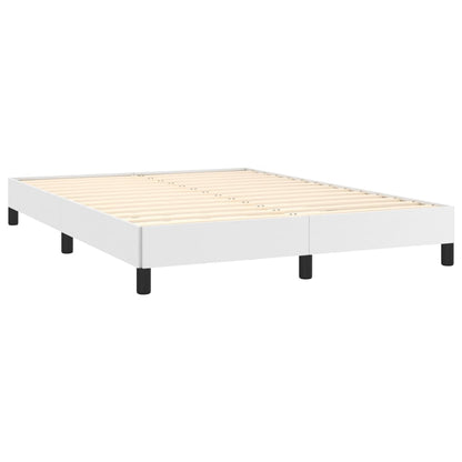 Estrutura de cama 140x200 cm couro artificial branco