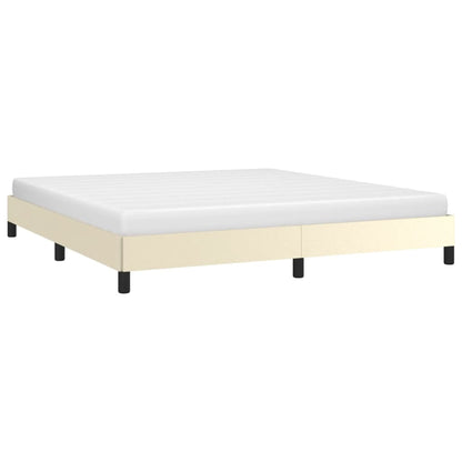 Estrutura de cama 160x200 cm couro artificial cor crème