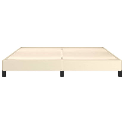 Estrutura de cama 160x200 cm couro artificial cor crème