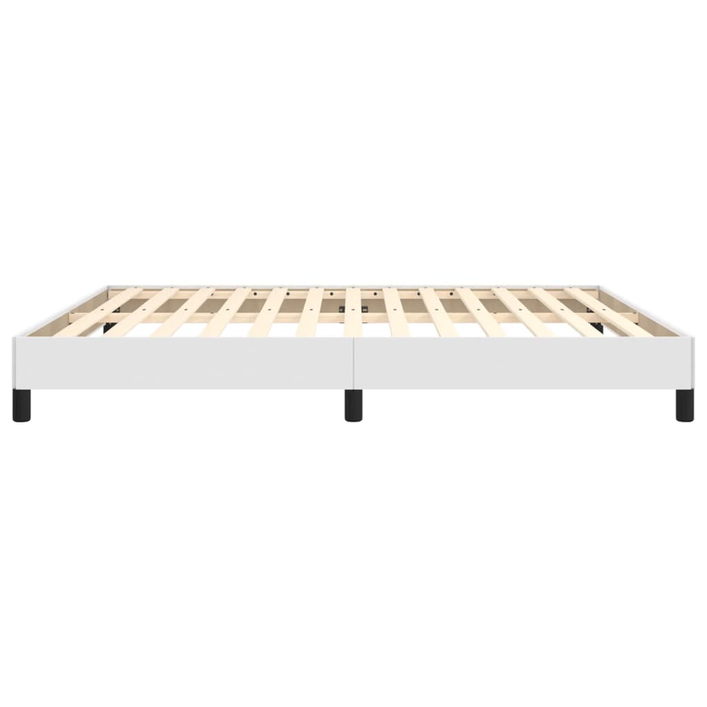 Estrutura de cama 180x200cm couro artificial branco