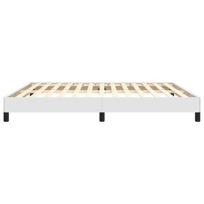 Estrutura de cama 180x200cm couro artificial branco