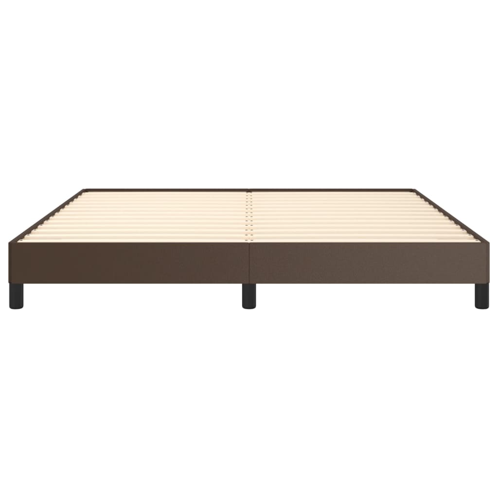 Estrutura de cama 180x200cm couro artificial castanho