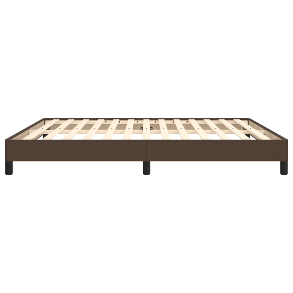 Estrutura de cama 180x200cm couro artificial castanho