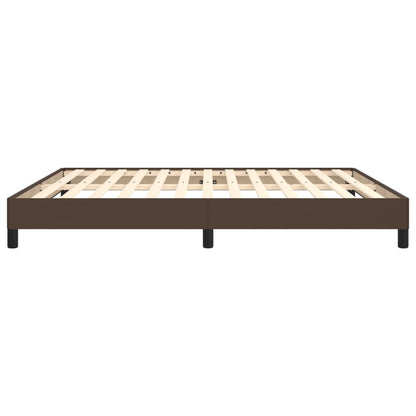 Estrutura de cama 180x200cm couro artificial castanho