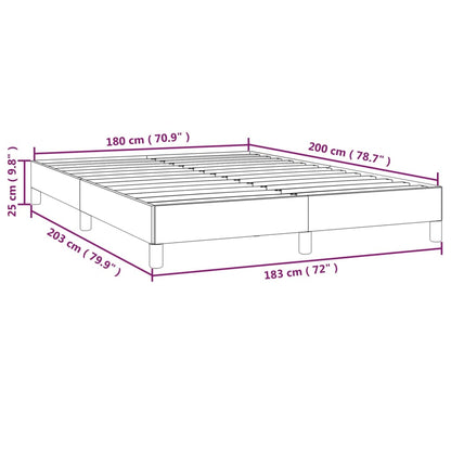 Estrutura de cama 180x200 cm couro artificial cappuccino