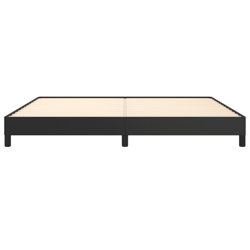 Estrutura de cama 200x200 cm couro artificial preto