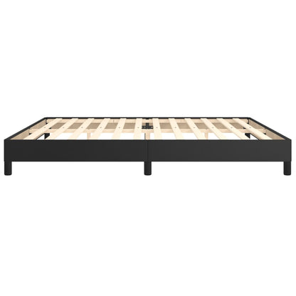 Estrutura de cama 200x200 cm couro artificial preto