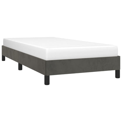 Estrutura de cama 80x200 cm veludo cinzento-escuro