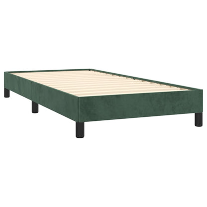 Estrutura de cama 80x200 cm veludo verde-escuro