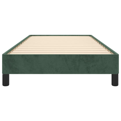 Estrutura de cama 80x200 cm veludo verde-escuro