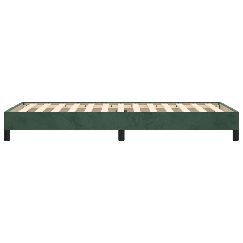 Estrutura de cama 80x200 cm veludo verde-escuro