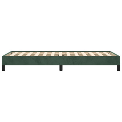 Estrutura de cama 80x200 cm veludo verde-escuro