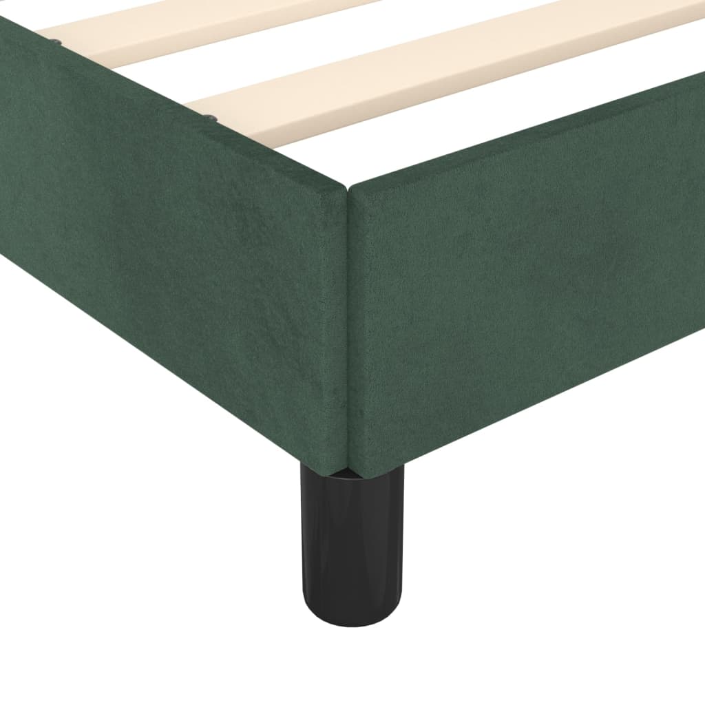 Estrutura de cama 80x200 cm veludo verde-escuro