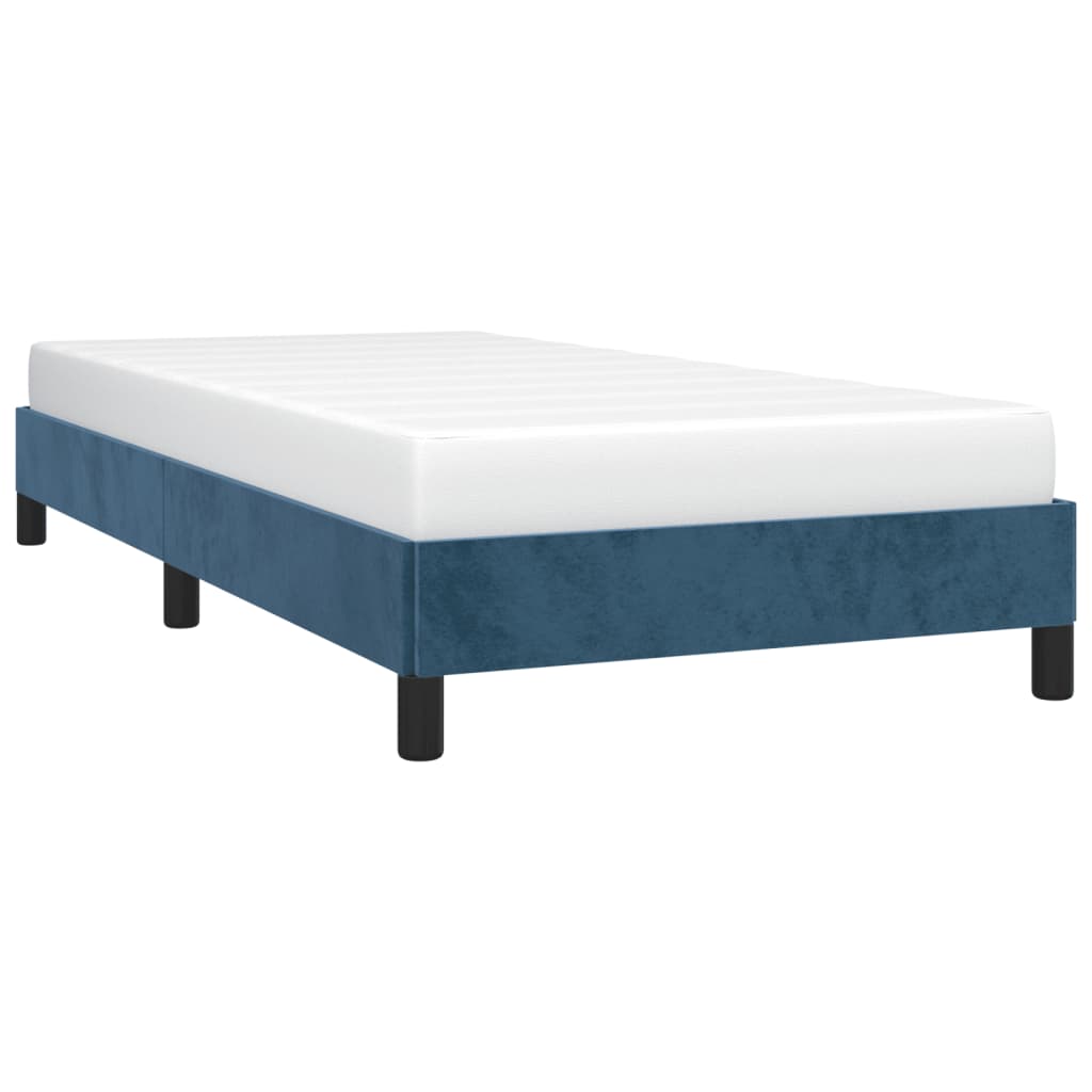 Estrutura de cama 80x200 cm veludo azul-escuro