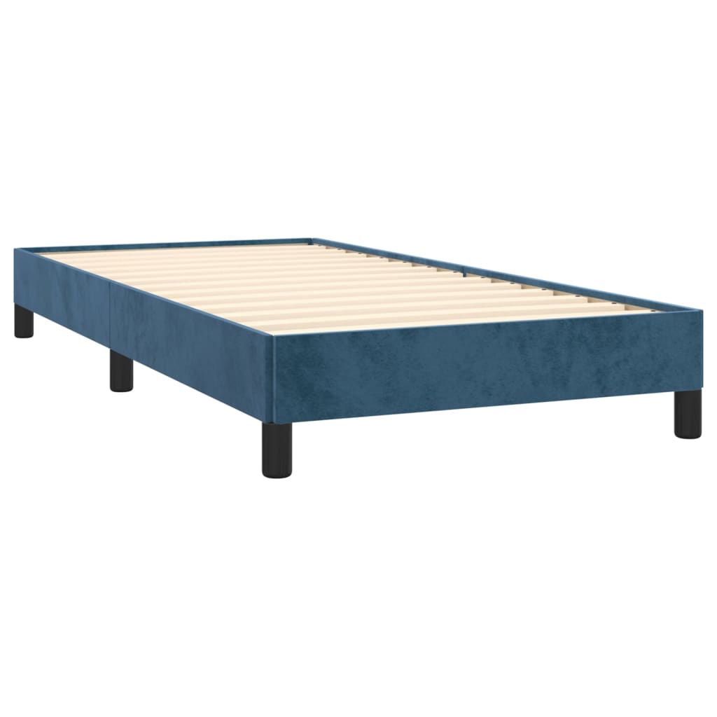 Estrutura de cama 80x200 cm veludo azul-escuro