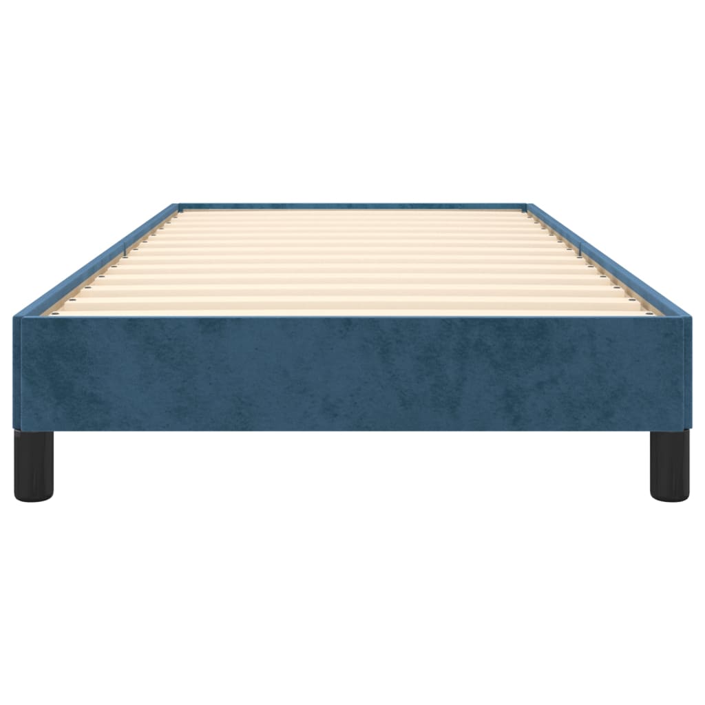 Estrutura de cama 80x200 cm veludo azul-escuro