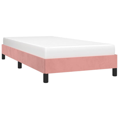 Estrutura de cama 80x200 cm veludo rosa