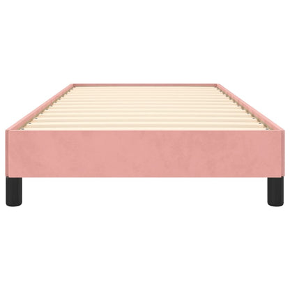 Estrutura de cama 80x200 cm veludo rosa