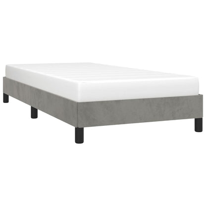 Estrutura de cama 90x190 cm veludo cinzento-claro