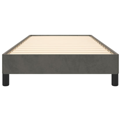 Estrutura de cama 90x190 cm veludo cinzento-escuro