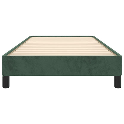 Estrutura de cama 90x190 cm veludo verde-escuro