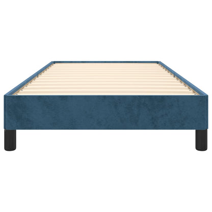 Estrutura de cama 90x190 cm veludo azul-escuro