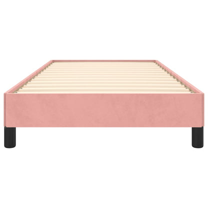 Estrutura de cama 90x190 cm veludo rosa