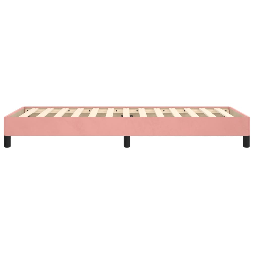 Estrutura de cama 90x190 cm veludo rosa