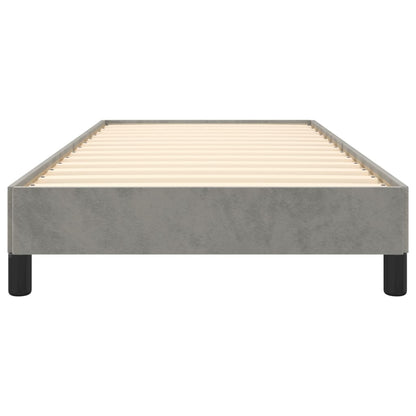 Estrutura de cama 90x200 cm veludo cinzento-claro