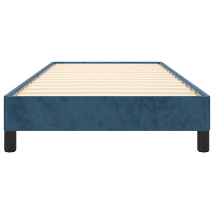 Estrutura de cama 90x200 cm veludo azul-escuro