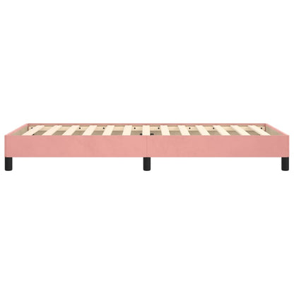 Estrutura de cama 90x200 cm veludo rosa