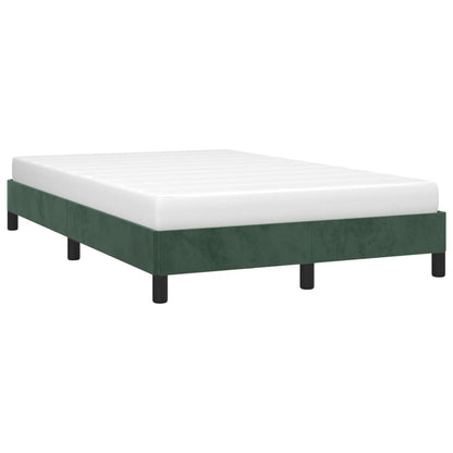 Estrutura de cama 120x200 cm veludo verde-escuro