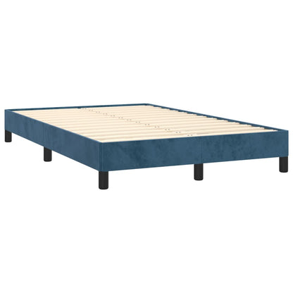 Estrutura de cama 120x200 cm veludo azul-escuro