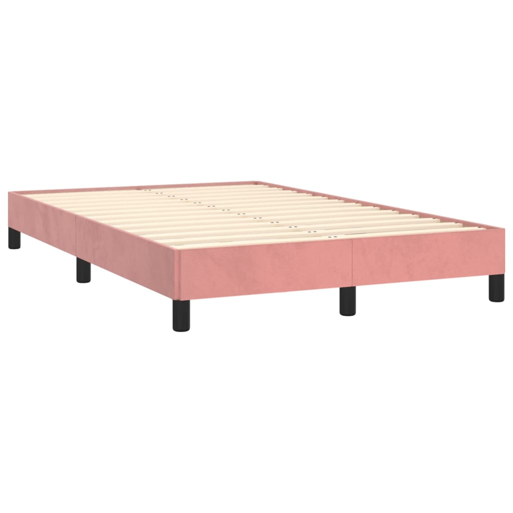 Estrutura de cama 120x200 cm veludo rosa