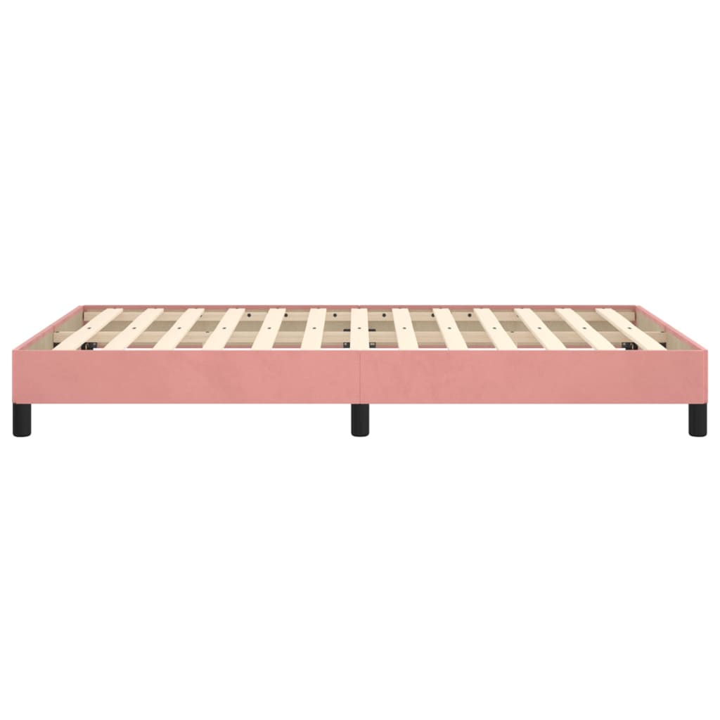 Estrutura de cama 120x200 cm veludo rosa